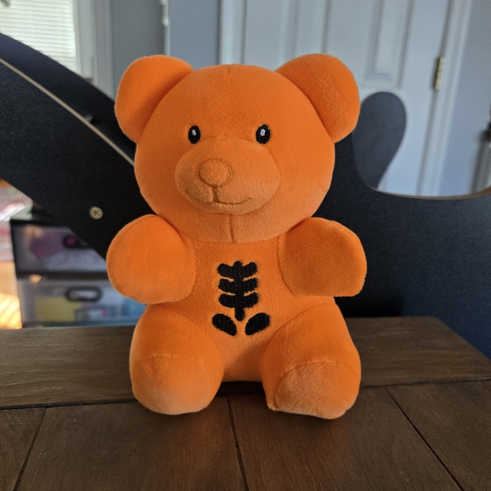Orange Skeleton Plush Gummy Bear Stuffed Animal